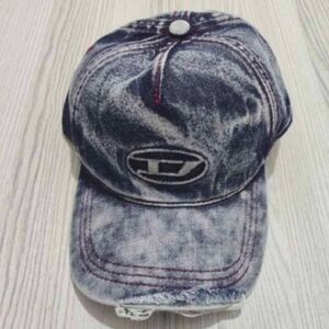 Diesel Distressed Acid-Wash Denim Baseball Cap